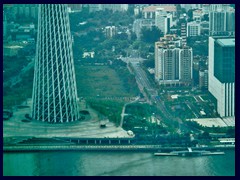 The base of Canton Tower from Four Seasons/IFC.